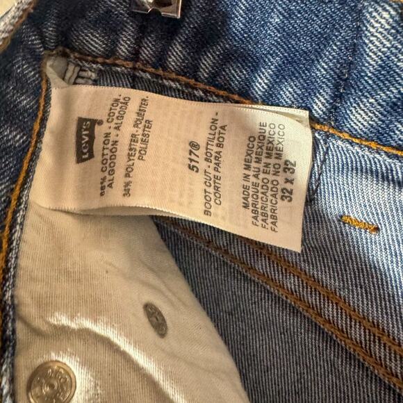 Vintage Y2K Levi's 517 Boot Cut Jeans Light Wash - Picture 5 of 5